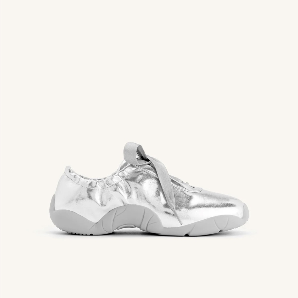 JW PEI Silver Ballerina Sneakers